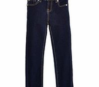4-6yrs indigo cotton blend jeans