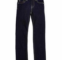 7-14yrs indigo cotton blend jeans