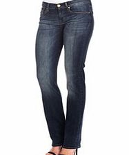 7 For All Mankind Straight smoky wash cotton blend jeans