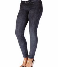 7 For All Mankind The Skinny washed black jeans