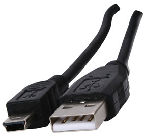 Cables - USB 2.0 A Male to B Mini-5pin Male Conversion Cable - 3 Meter - Ref. CABLE-161/3