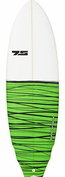 SuperFish II Lime/ Black Deck Surfboard - 6ft 6