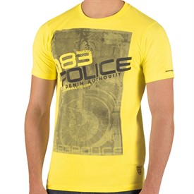 883 Police Mens Modesto T-Shirt Lemon