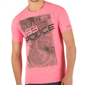 883 Police Mens Modesto T-Shirt Pink