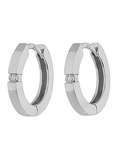 0.05ct Diamond set Hoop Earrings 12156774