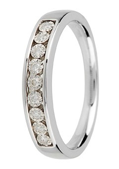 9ct Gold 0.09ct Diamond Half Eternity Ring