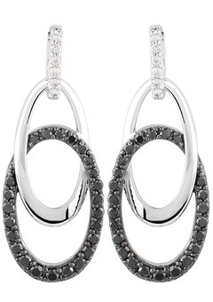 9ct Gold 0.50ct Black and White Diamond Earrings