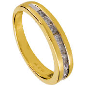 9ct Gold 1/2ct diamond eternity ring, U