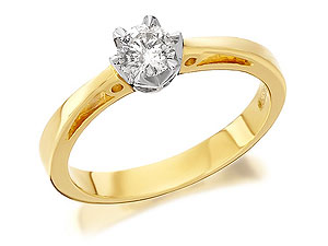9ct gold 1/3 Carat Diamond Solitaire Engagement Ring 045030-L