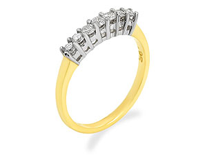9ct gold 1/4 Carat Diamond Half Eternity Ring