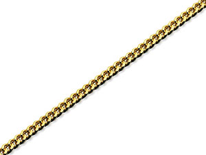 9ct Gold 1.5mm Wide Diamond Cut Curb Chain