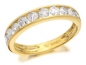 9ct Gold 1 Carat Diamond Half Eternity Ring -
