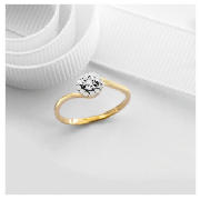 9ct Gold 10pt Diamond Cluster Ring L