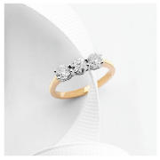 9CT GOLD 1CT DIAMOND 3 STONE RING