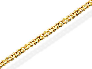 9ct Gold 1mm Wide Diamond Cut Solid Link Curb