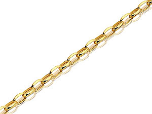 9ct Gold 2mm Wide Diamond Cut Belcher Chain