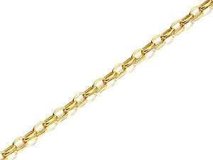 9ct Gold 2mm Wide Oval Link Belcher Chain