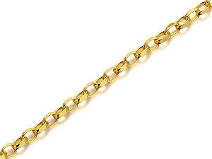 9ct Gold 2mm Wide Round Link Belcher Chain