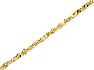 2mm Wide Twisted Link Singapore Chain