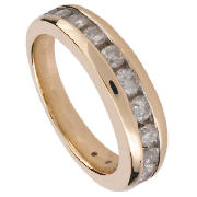 9CT GOLD 50PT DIAMOND ETERNITY RING, L