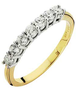 9ct Gold 7 Stone Diamond Eternity Ring