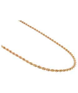 9ct gold 70g Laser Rope Chain