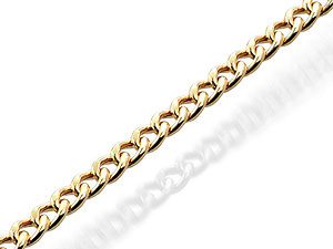 9ct Gold Adjustable Curb Link Anklet Chain