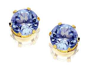 9ct gold and Blue Topaz Earrings 070571