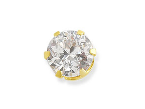 9ct gold and Cubic Zirconia Single Stud Earring