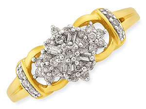 9ct gold and Diamond Belt Buckle Ring 046048-R