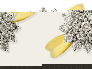 9ct gold and Diamond Cluster Ring 046062-M