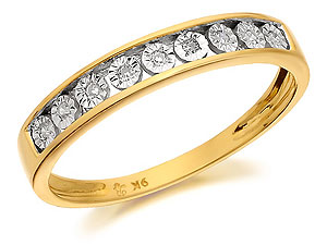 9ct Gold And Diamond Half Eternity Ring - 048031