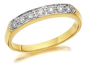 9ct Gold And Diamond Half Eternity Ring 0.25ct
