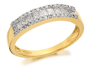9ct Gold And Diamond Half Eternity Ring 0.5ct -