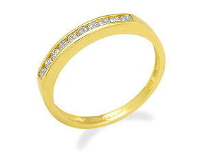 9ct gold and Diamond Half Eternity Ring 048002-K