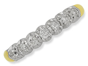 9ct gold and Diamond Half Eternity Ring 048015
