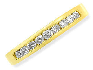 9ct gold and Diamond Half Eternity Ring 048019-R