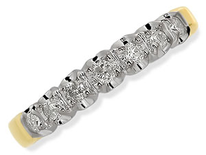 9ct gold and Diamond Half Eternity Ring 048053-M