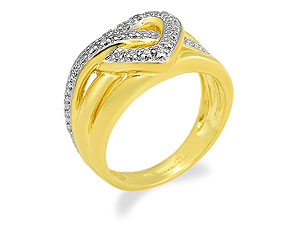 9ct gold and Diamond Heart Cluster Ring 049225-R