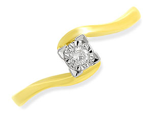 9ct gold and Diamond Ring 045230-M