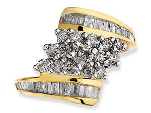 9ct gold and Diamond Ring 046072-J