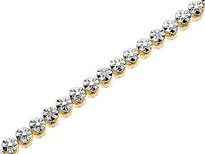 9ct gold and Diamond Stars Bracelet 045608