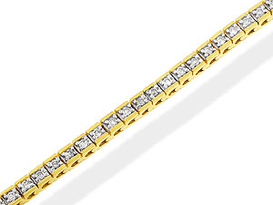 9ct gold and Diamond Tennis Bracelet 049756