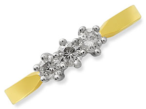 9ct gold and Diamond Trilogy Ring 045823-O