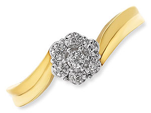 9ct gold and Diamond Twist Ring 046068-P