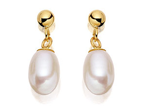 9ct gold and Freshwater Cultured Pearl Drop
