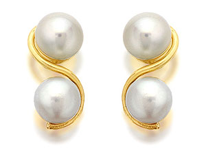 9ct Gold And Freshwater Cultured Pearl Earrings