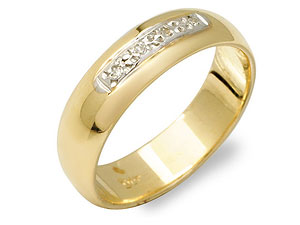 9ct gold and Pave-Set Diamond Wedding Ring 184427