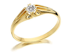 9ct gold and Raised Diamond Ring 183936-U