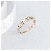 9ct Gold Baguette 30PT Cut Diamond Eternity Ring,P